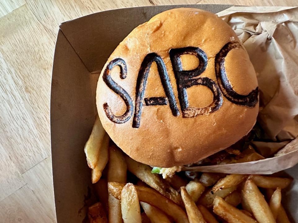 The branded buns at Sevier Avenue Burger Company.