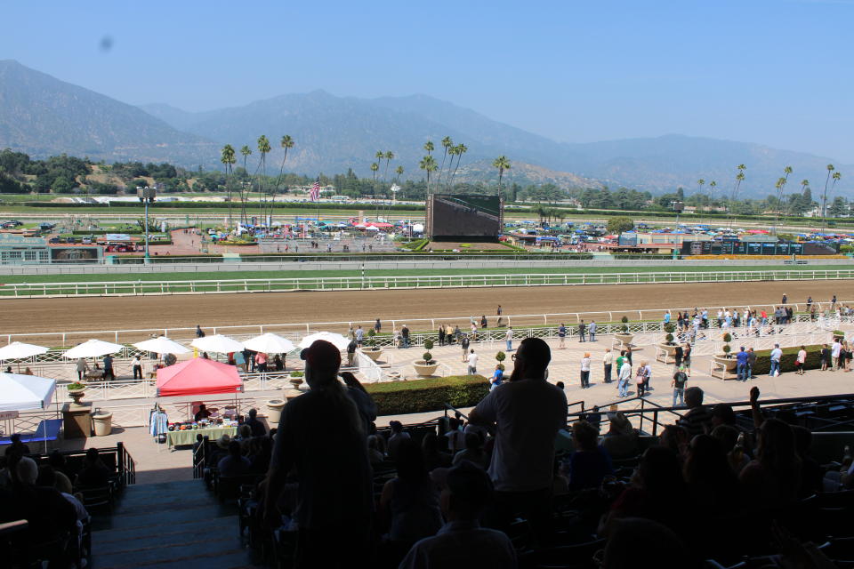 Attendance is down to roughly 10,000 people on Saturdays at Santa Anita Park. (Josh Schafer/Yahoo Sports)