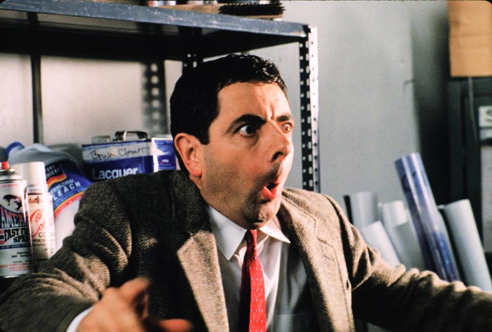 Rowan Atkinson as Mr. Bean.