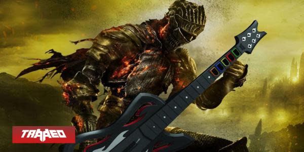 Completa Dark Soul 3 sin daños y con una guitarra de Guitar Hero