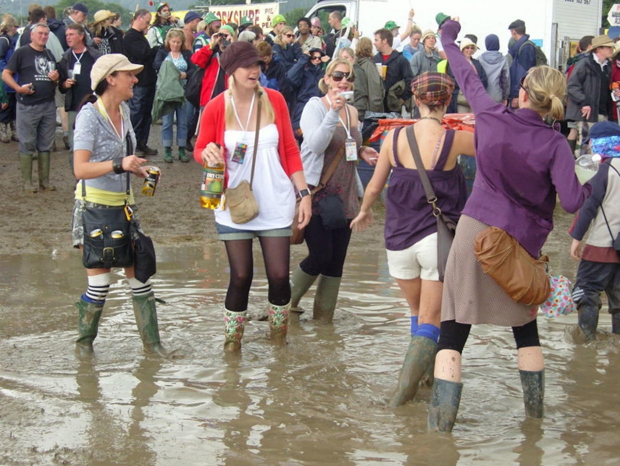 The Glastonbury Festival kicked off its 35th year with four feet of floodwater 