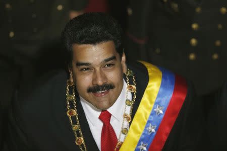 Venezuela's President Nicolas Maduro arrives at the National Assembly to deliver his annual State of the Nation address in Caracas January 21, 2015. REUTERS/Jorge Silva