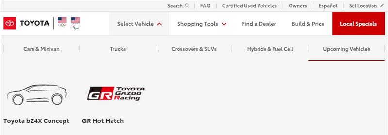 Toyota美國官網早已預告將導入全新GR性能掀背車款。（圖／翻攝自Toyota官網）