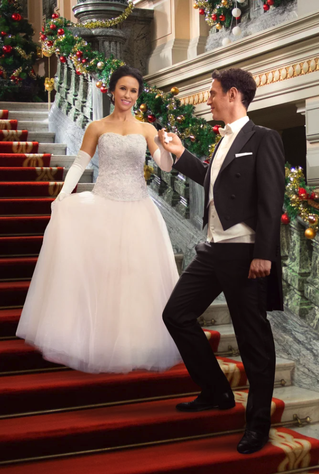 lacey chabert and stephen hagan in a royal christmas