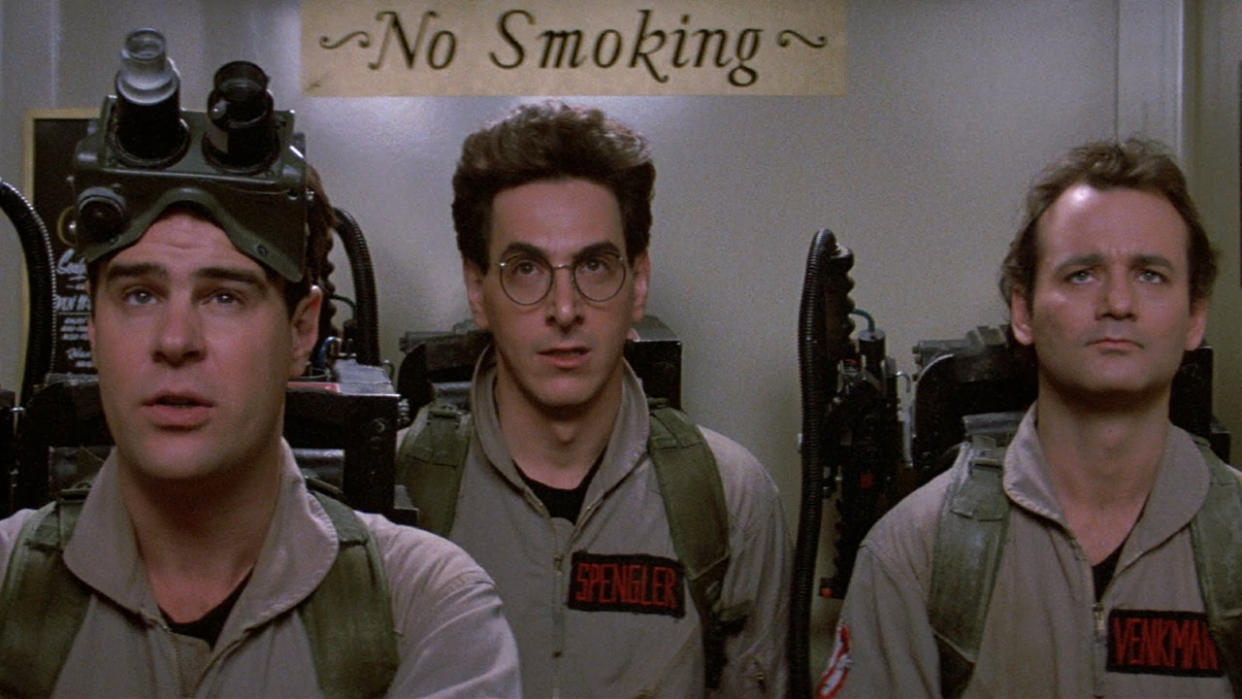  Bill Murray, Harold Ramis, and Dan Aykroyd in Ghostbusters. 