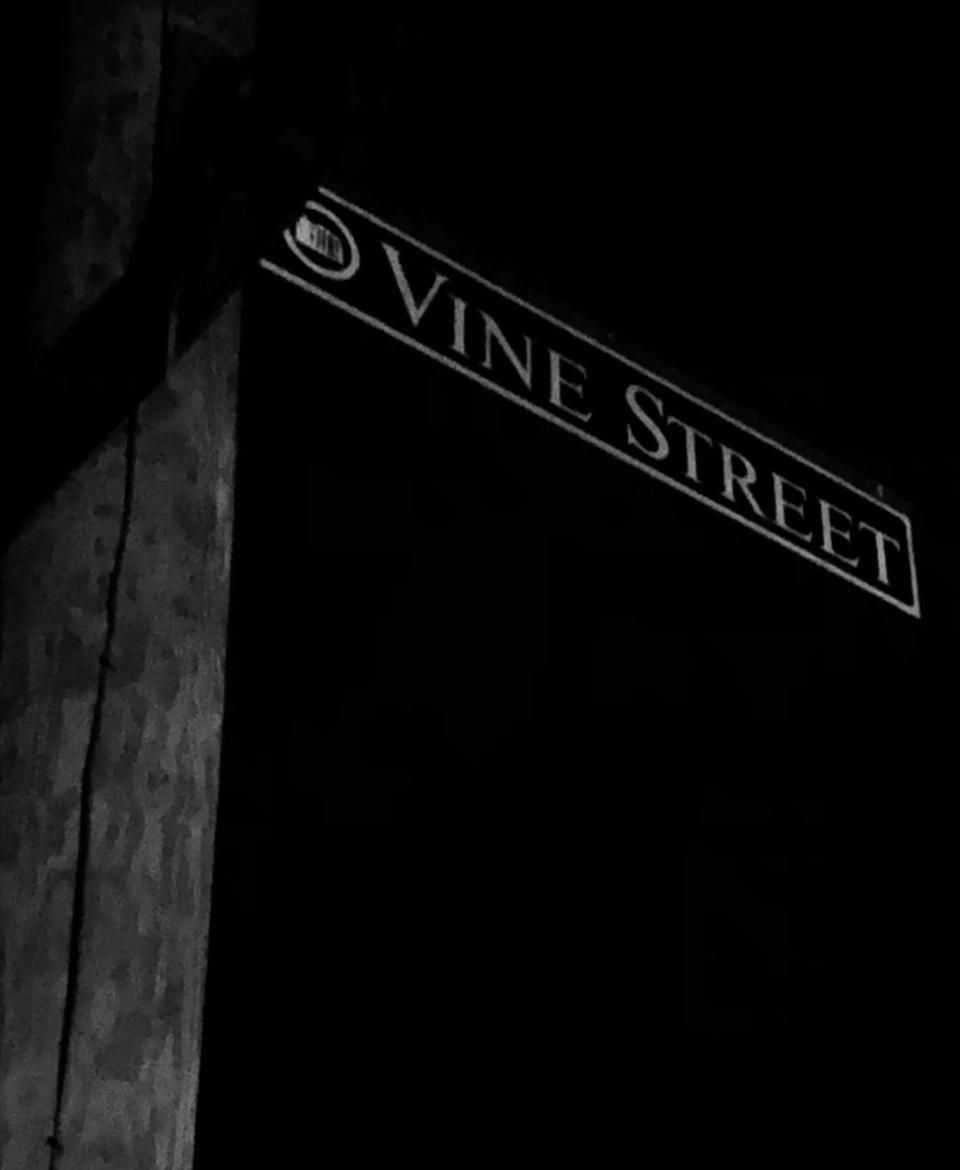 Vine Street in Staunton, Virginia, the site of a September, 1979, assault by the stocking mask rapist, is dark at night, even in 2022.