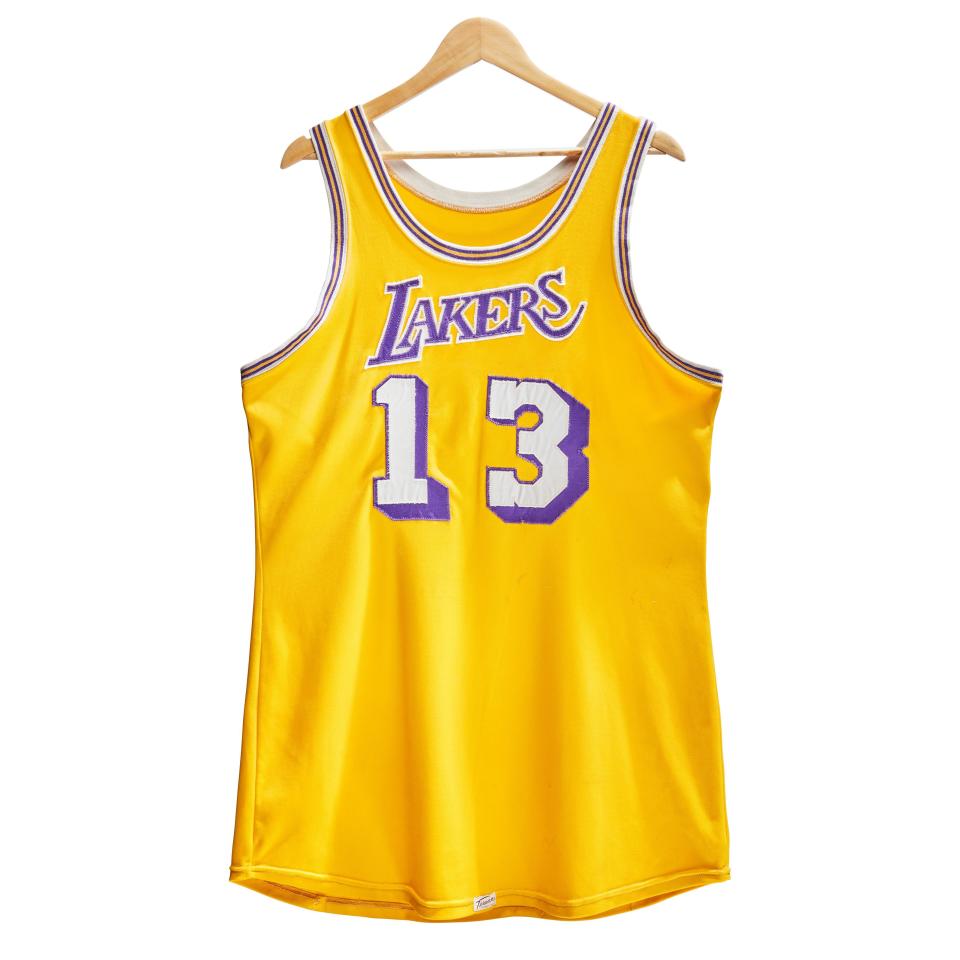 Wilt Chamberlain's Los Angeles Lakers 1972 NBA Finals jersey 