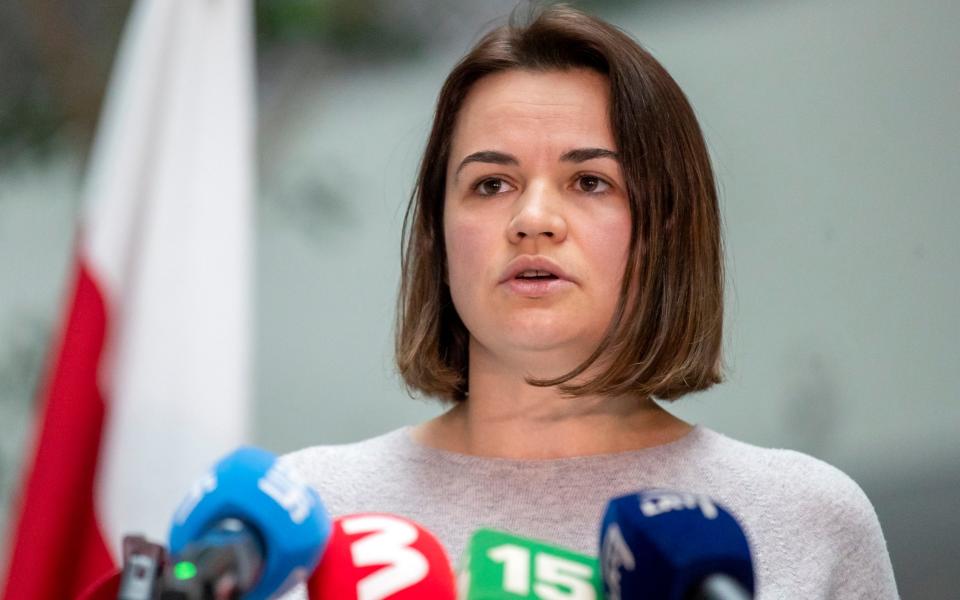  Exiled opposition leader Sviatlana Tsikhanovskaya called on the International Civil Aviation Organization to begin an investigation. -  Mindaugas Kulbis/AP