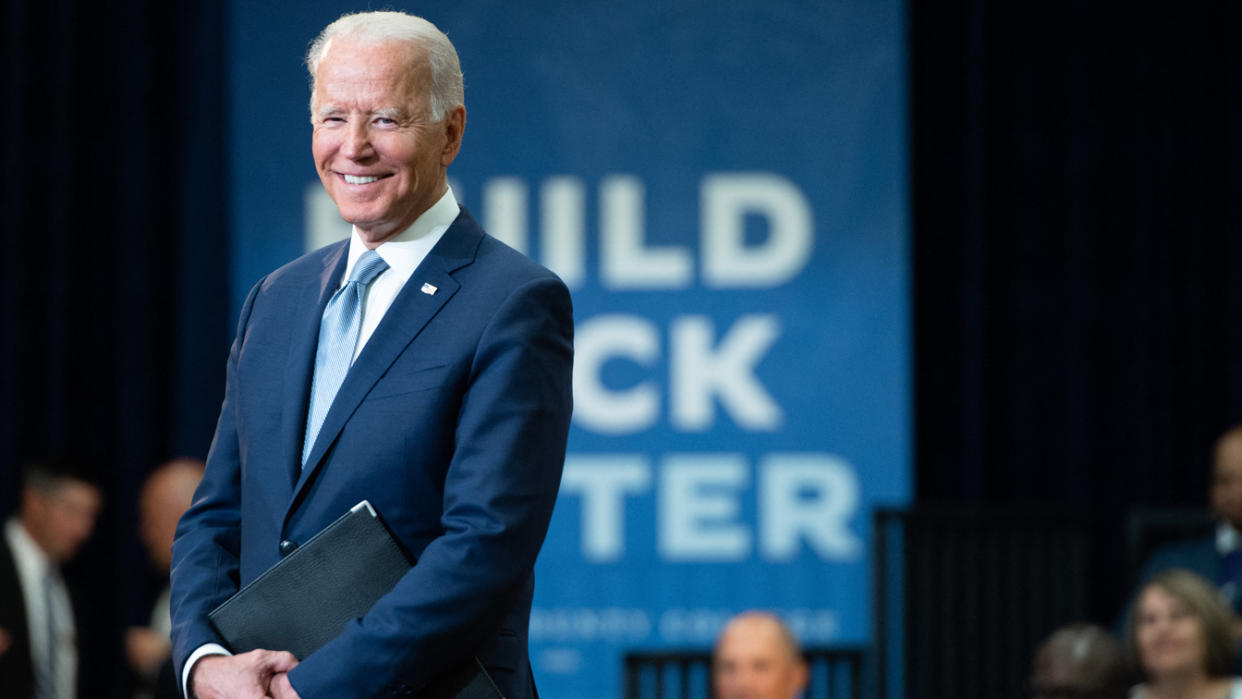 President Biden discusses his Build Back Better economic plans July 7 in Crystal Lake, Illinois. 