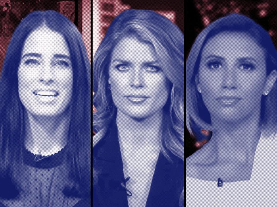 Christina Cobb, Lindsey Halligan, and Alina Habba, all attorneys for former President Donald Trump, have been appearing on right-wing media to defend their client after an FBI raid at Mar-a-Lago recovered sensitive government documents. (OAN/Fox News/The Independent)