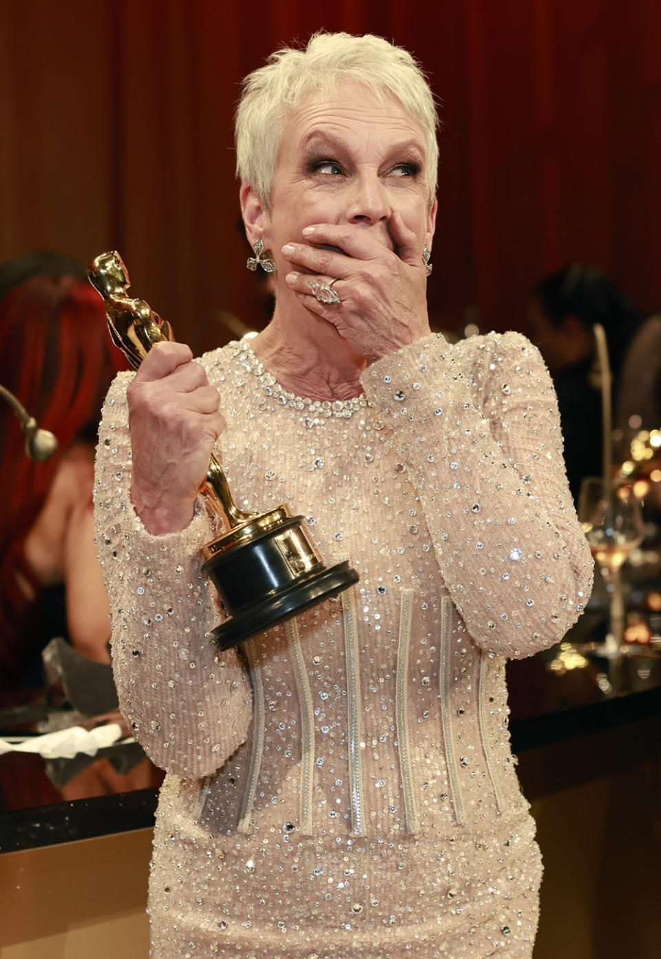 Jamie Lee Curtis, winner of the Best Supporting Actress award for "Everything Everywhere All at Once," attends the Governors Ball during the 95th Annual Academy Awards at Dolby Theatre on March 12, 2023 in Hollywood, California.