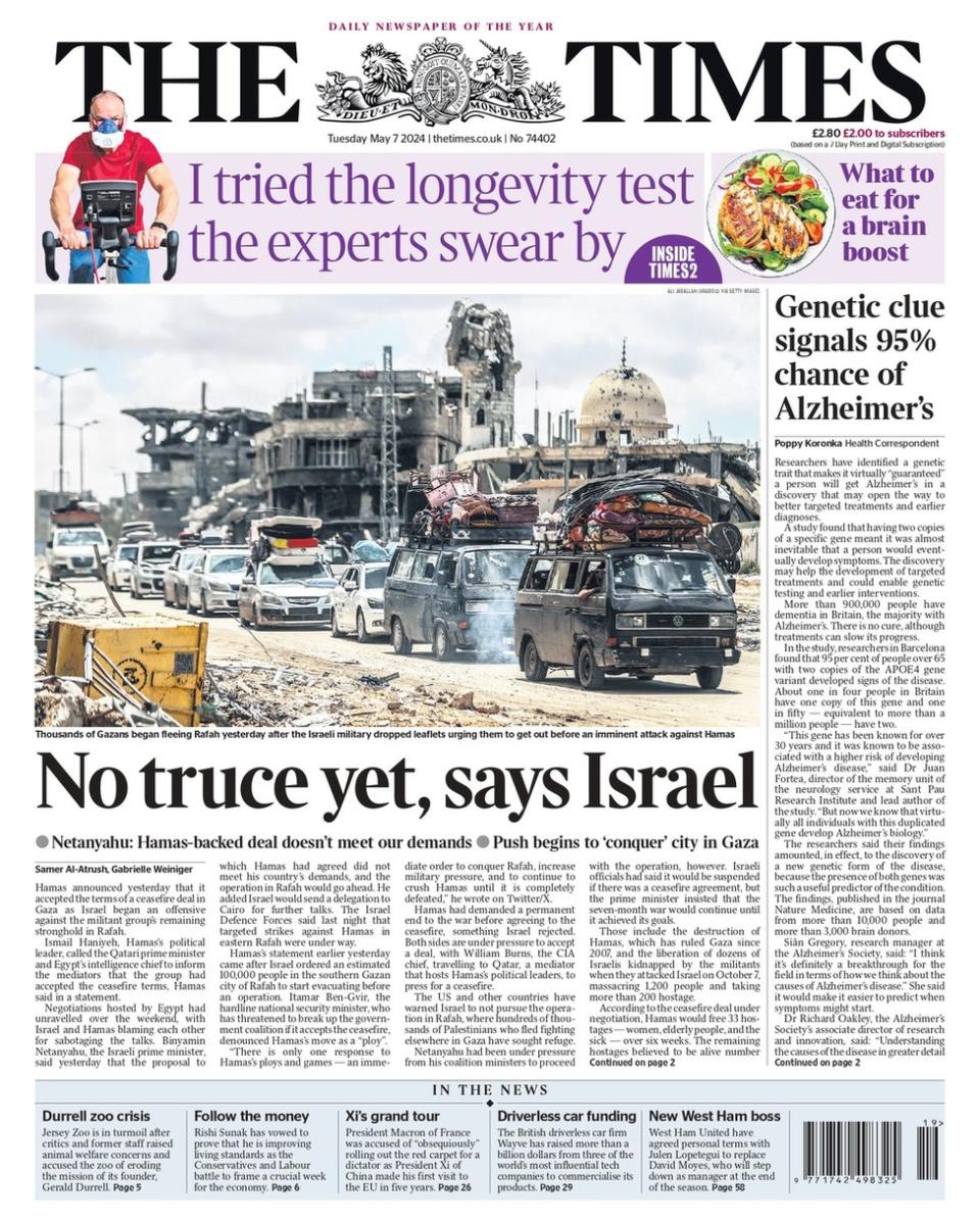 The Times Front Page