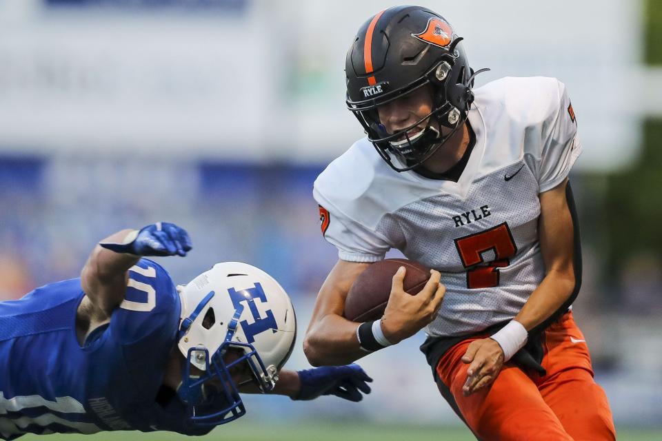 Ryle quarterback Logan Verax (7)  was invited to camps at Dartmouth and Yale.