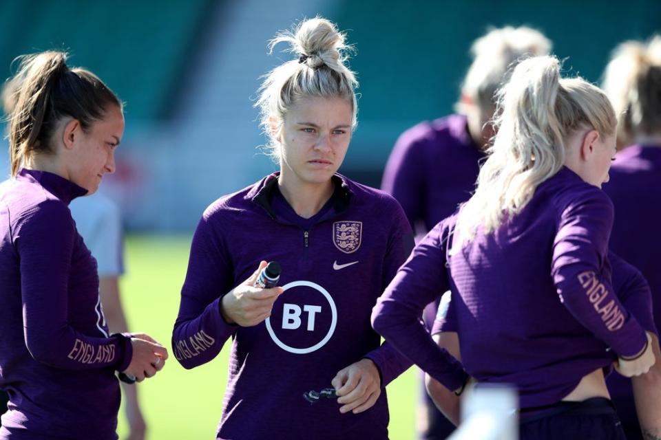 England’s Rachel Daly during a training session at the Silverlake Stadium (Kieran Cleeves/PA) (PA Wire)