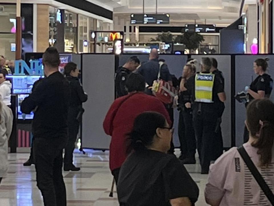 A man has been arrested after allegedly stealing a knife and brandishing it around a busy shopping centre. Picture: NCA NewsWire