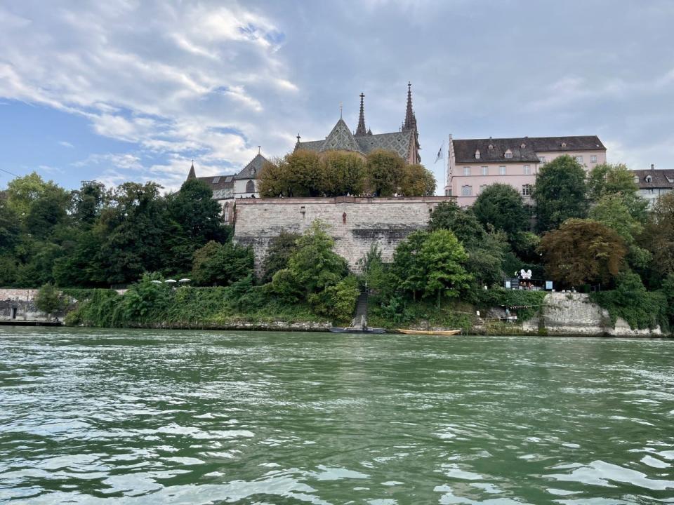 A view of the old town of Basel, Switzerland from the banks of the Rhine River, as photographed August 27, 2022.