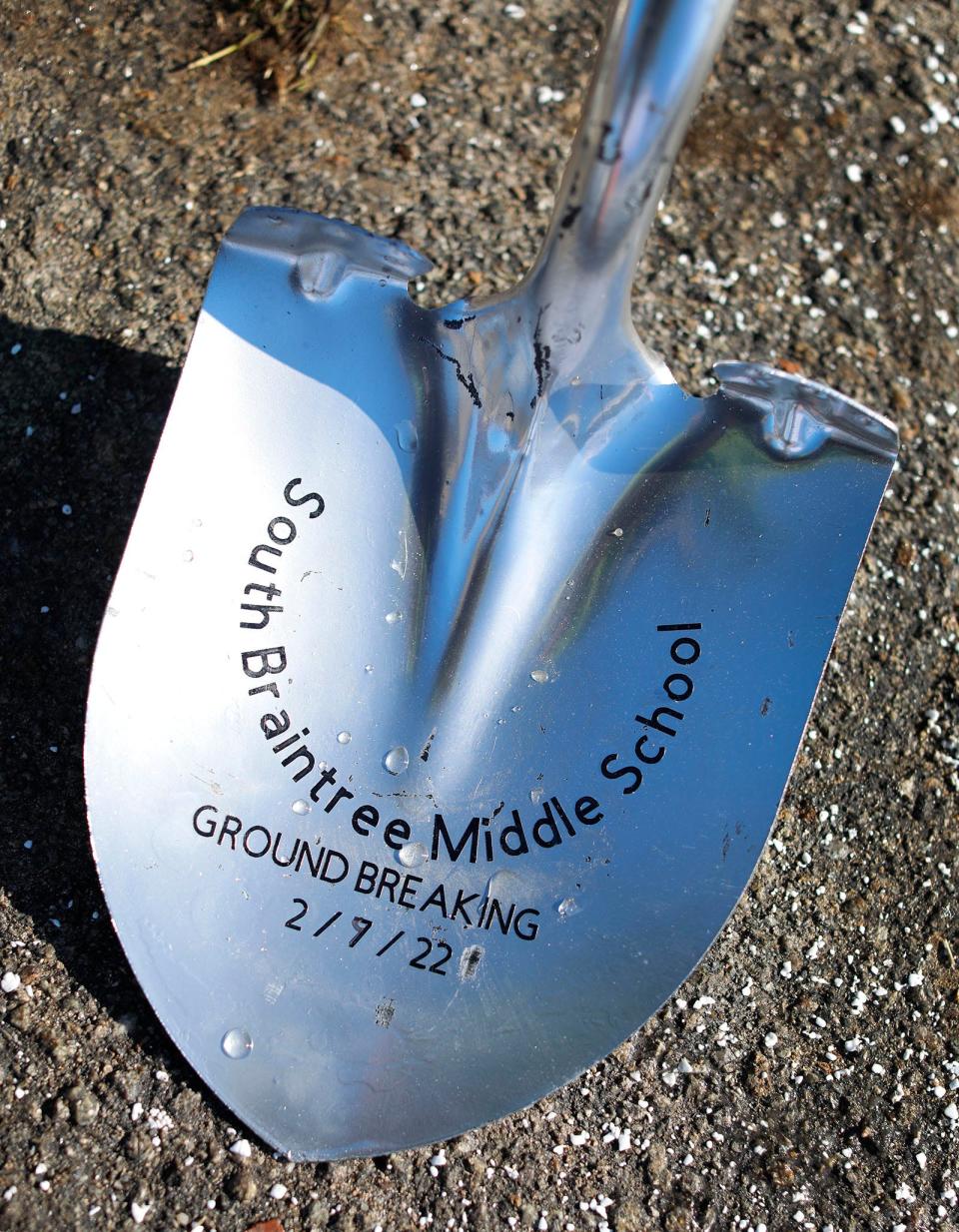 A groundbreaking for the new South Middle School in Braintree was held Wednesday, Feb. 9, 2022.