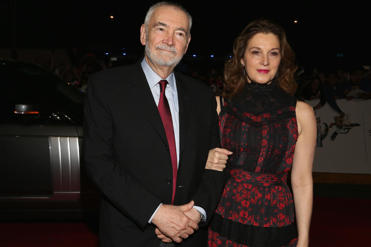 MEXICO CITY, MEXICO - NOVEMBER 02:  Producers Michael G. Wilson and Barbara Broccoli attend the 