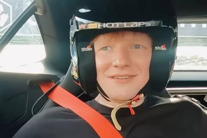 Ed Sheeran was left terrified after being taken out for a thrilling drive by Formula One star George Russell