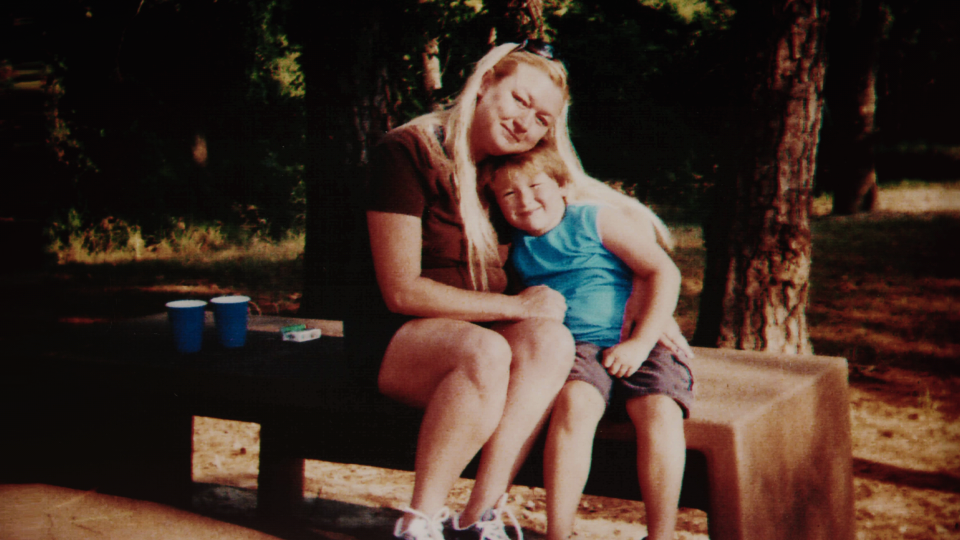 Anthony Templet with his mother, Teresa Thompson.