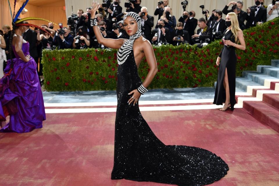 Janelle Monae attends The Metropolitan Museum of Art’s Costume Institute benefit gala celebrating the opening of “In America: An Anthology of Fashion” on May 2, 2022. - Credit: Evan Agostini/Invision/AP