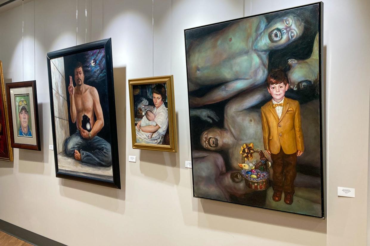 The works of Glen Oaks professor Michael Northrop currently are on display at the college.