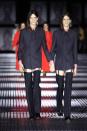 <p>No, you’re not seeing double. Gucci found 68 identical twins to walk the runway of its Twinsburg show. Each walked on opposite sides of a raised wall that pulled up to reveal that the other half of the audience was watching the same show, on the other twin. A mindfuck for your fashion nerves.—<em>Kevin LeBlanc, fashion associate </em></p>