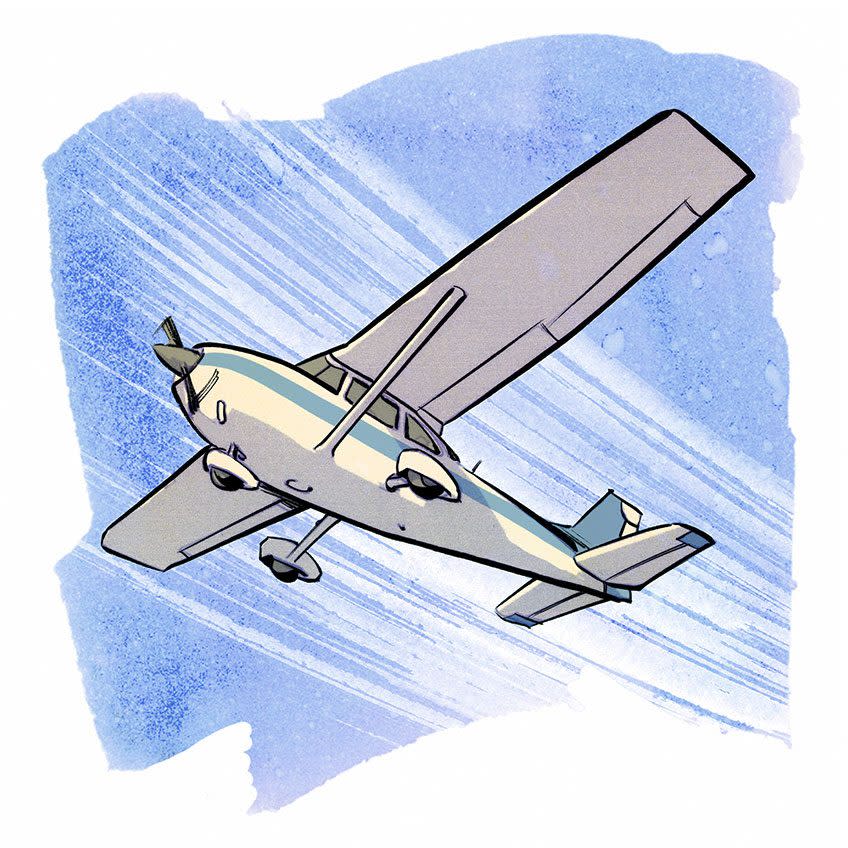 illustration of a vintage airplane