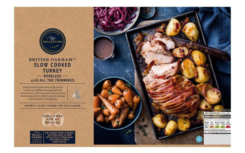 Collection British Oakham slow-cooked turkey with stuffing, bacon and turkey gravy