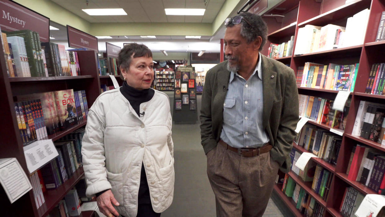 Correspondent Martha Teichner with author Percival Everett. / Credit: CBS News