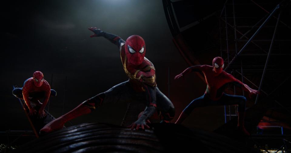 Three web-slinging heroes are better than one in the Marvel blockbuster "Spider-Man: No Way Home."