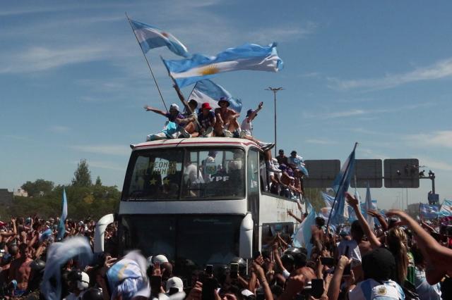 Gusto agridulce en la caravana con la que Argentina celebr el Mundial