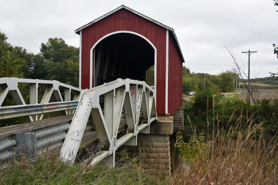 The Wolf Covered Bridge is one of the many stops on the Knox County Scenic Drive.