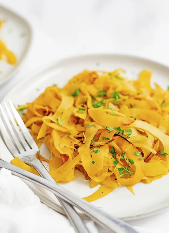 <p>Bites of Wellness</p><p>Simple spiralized rutabaga noodles are a quick and easy side dish that everyone will love. Naturally gluten free, these noodles are vegan, paleo, Whole30 and lower in carbs than traditional pasta.</p><p><strong>Get the recipe: <a href="https://bitesofwellness.com/simple-spiralized-rutabaga-recipe/" rel="nofollow noopener" target="_blank" data-ylk="slk:Simple Spiralized Rutabaga;elm:context_link;itc:0;sec:content-canvas" class="link rapid-noclick-resp"><em>Simple Spiralized Rutabaga</em></a></strong></p>