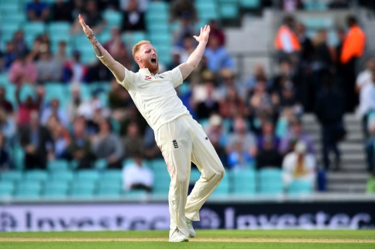 England's Ben Stokes appeals unsuccesfully for the wicket of South Africa's Temba Bavuma on July 30, 2017