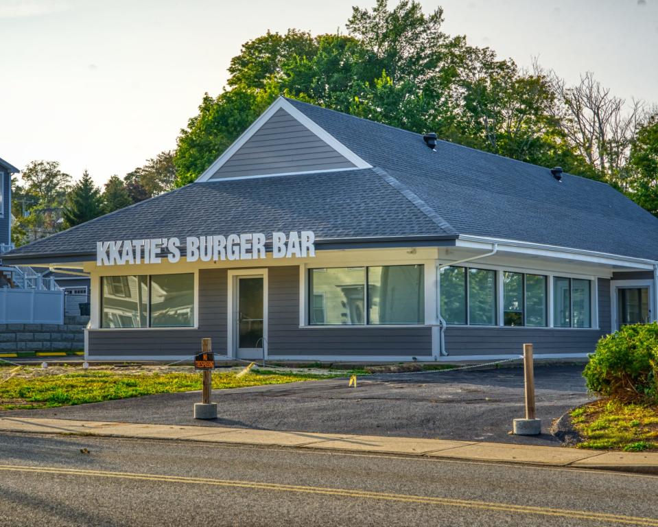 The signs is up, and KKatie's is ready to open at it's new location in Plymouth at the site of the former Papa Gino's on Samoset Street.