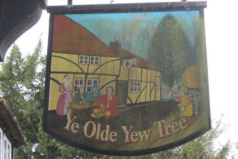 Westbere Ye Olde Yew Tree pub sign