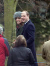 <p>Kate chose a much-favoured dark green coat by Sportmax for a church service at Sandringham. The coat was first seen on the Duchess on Christmas Day in 2015. This year, she paired the look with a printed scarf from L.K. Bennett and a furry grey hat. </p><p><i>[Photo: PA]</i></p>