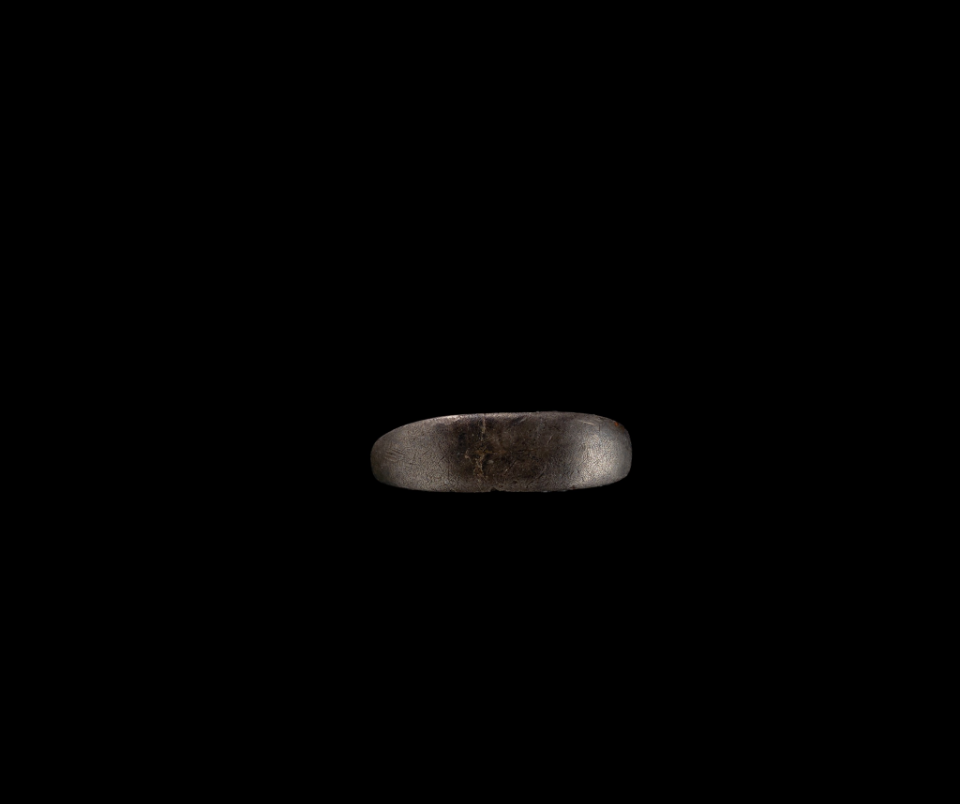 Another Roman silver finger-ring fragment. / Credit: Amgueddfa Cymru Museum