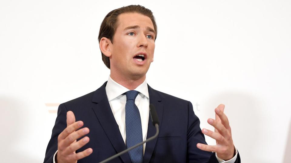 Bundeskanzler Sebastian Kurz während einer Pressekonferenz im Bundeskanzleramt in Wien. Foto: Roland Schlager/APA