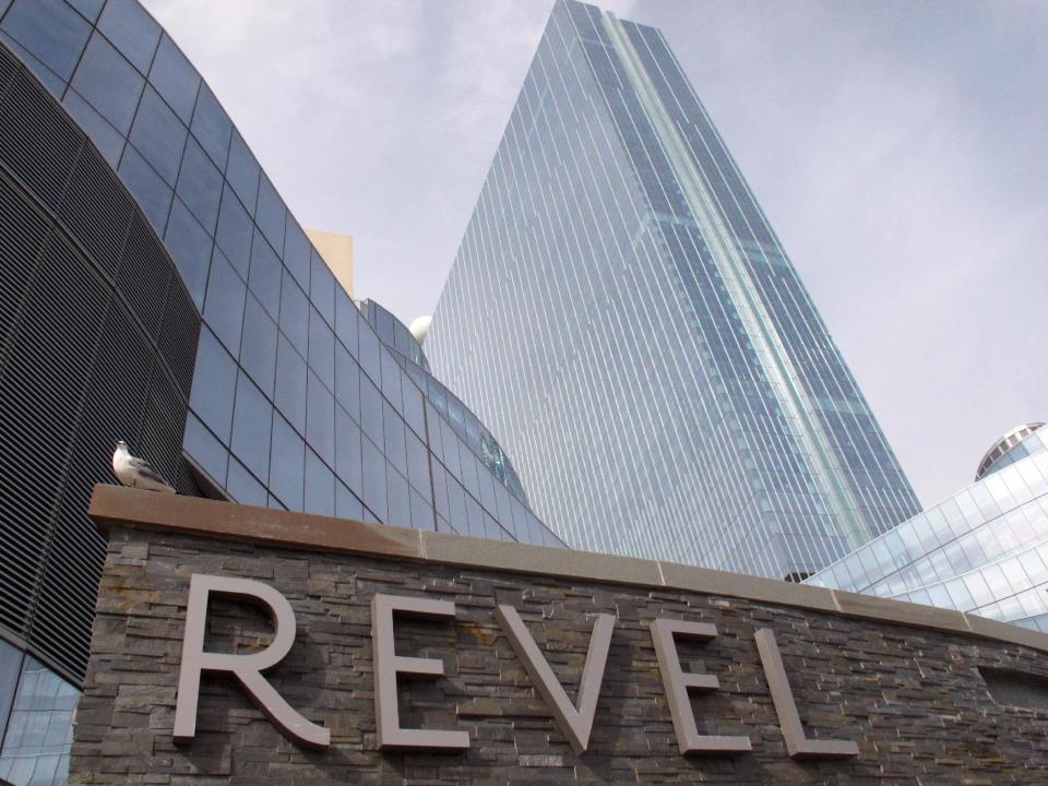 FILE - This Oct. 17, 2012 file photo shows the Revel, Atlantic City, N.J.'s newest casino. Revel, the casino many people had hoped would turn around Atlantic City's sagging fortunes, on Tuesday, Feb. 19, 2013 said that it will file for Chapter 11 bankruptcy protection in March, less than a year after it opened. (AP Photo/Wayne Parry, File)