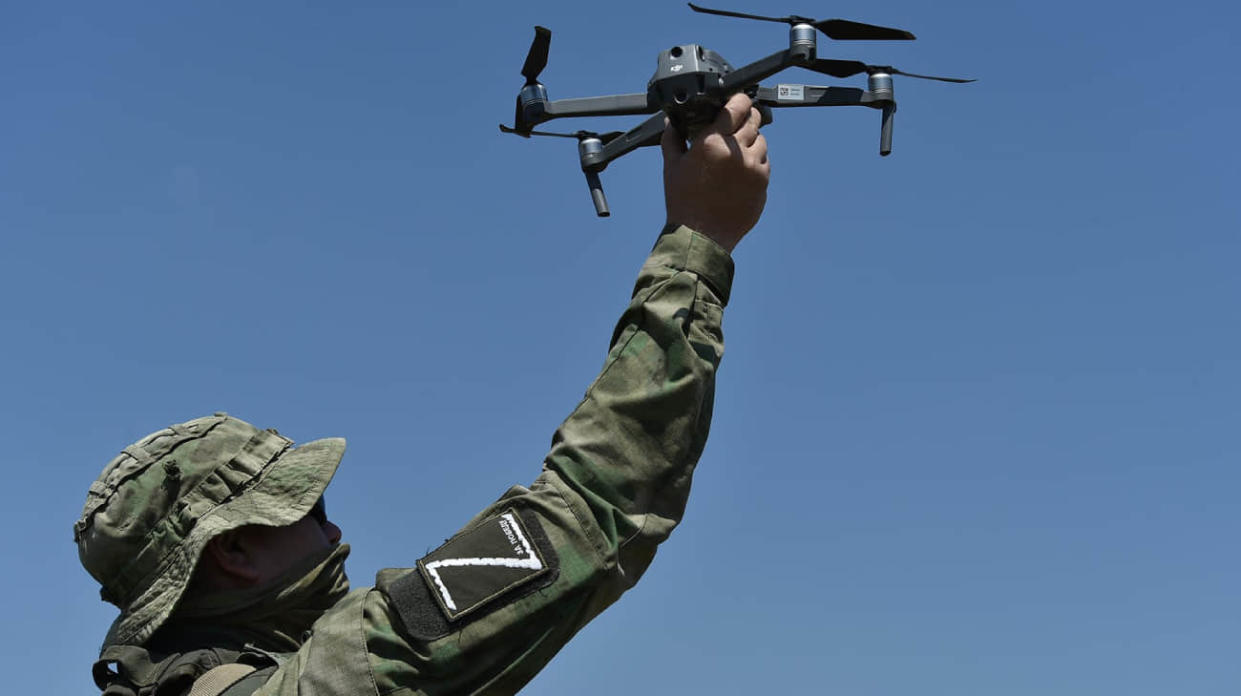 Russian soldier with a drone. Photo: TASS, a Kremlin-aligned Russian news outlet