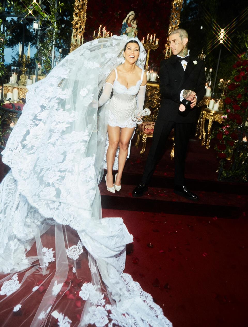 Kourtney Kardashian and Travis Barker chose to wear Dolce&amp;Gabbana for their wedding in Portofino, Italy