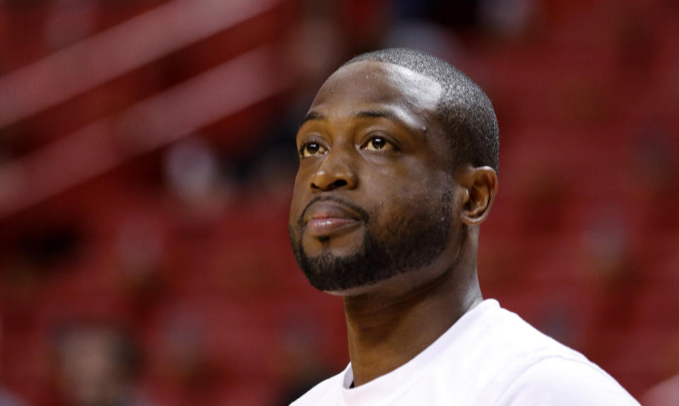 Dwyane Wade criticized cancel culture in relation to Nick Cannon while advocating for education instead. (AP Photo/Joe Skipper)
