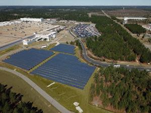 Solar array at Bridgestone Passenger/Light Truck Tire Plant in Graniteville, South Carolina. Source: Bridgestone