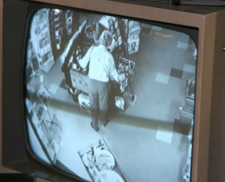 A security monitor in a store (Getty)