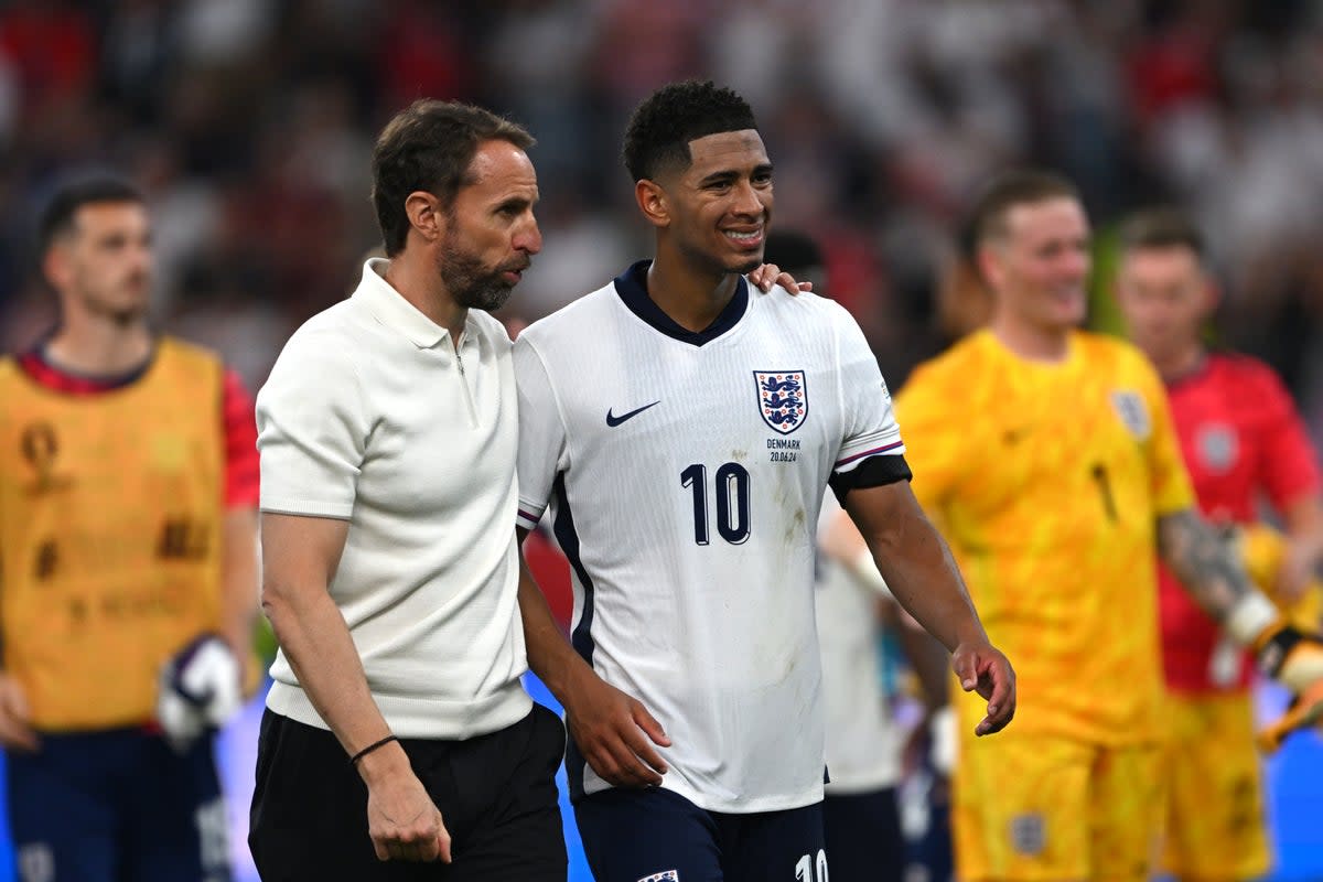 Jude Bellingham was not as influential for England against Denmark (Getty Images)