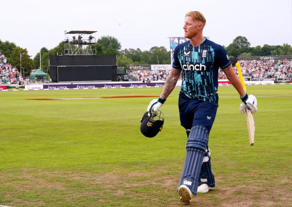 Stokes played his final England ODI at his home ground of Chester-le-Street in the first of the series against South Africa on Tuesday (Owen Humphreys/PA) (PA Wire)