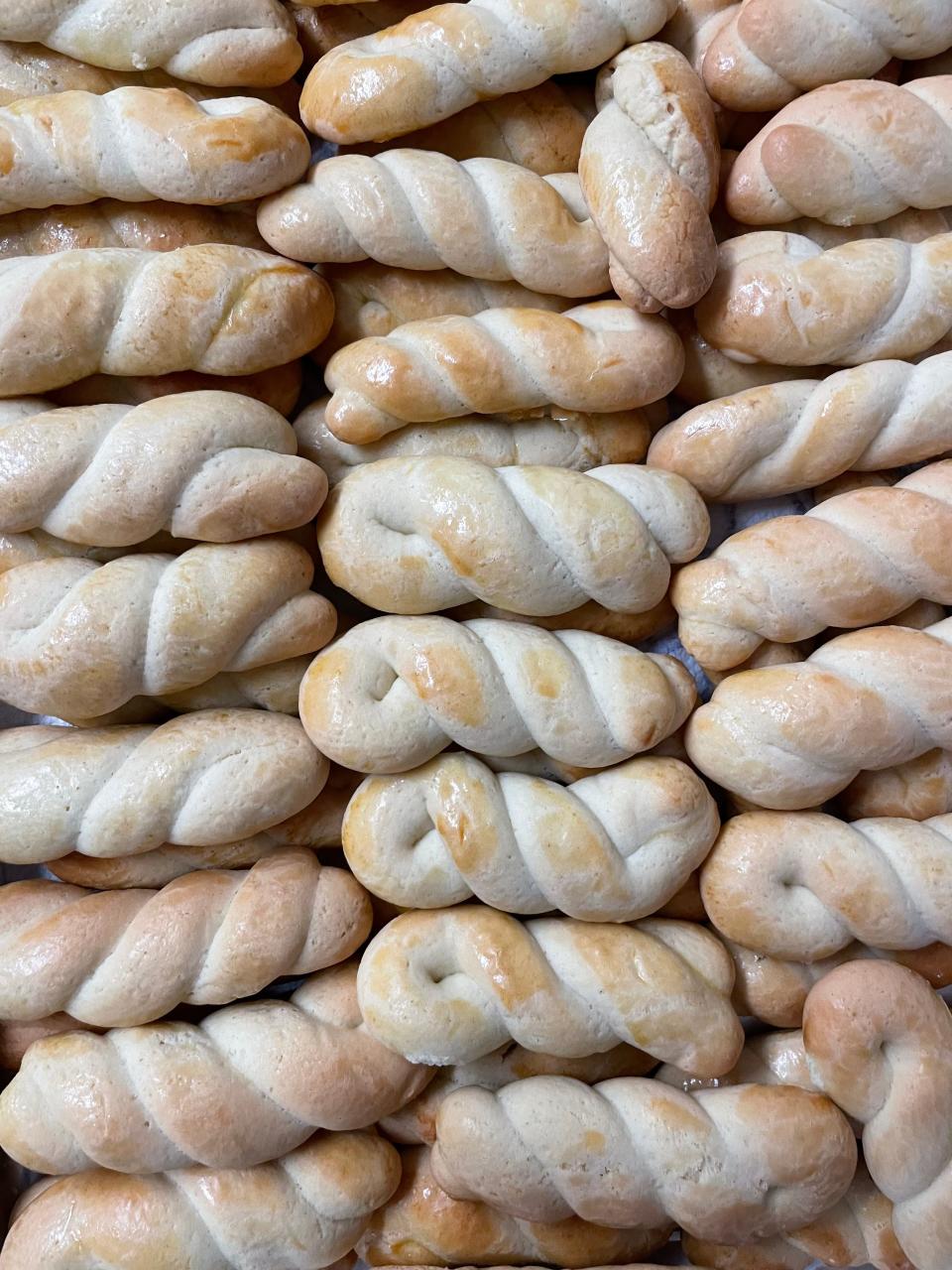 Koularakia, a traditional twisted coffee cookie will be sold at the Greek Easter bake sale April 5 and 6 at Annunciation Greek Orthodox Church in Akron.