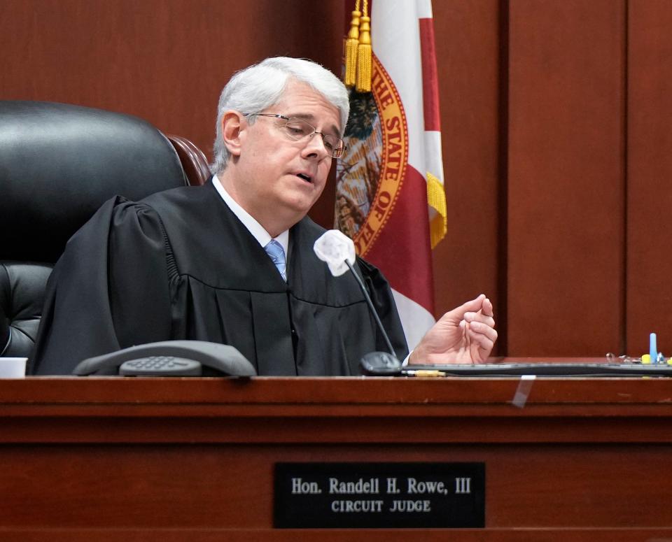 Judge Randell H. Rowe III declares a mistrial in the Xbox mass murder resentencing trial for Troy Victorino and Jerone Hunter at the Volusia County Courthouse in DeLand, Tuesday, May 16, 2023. 